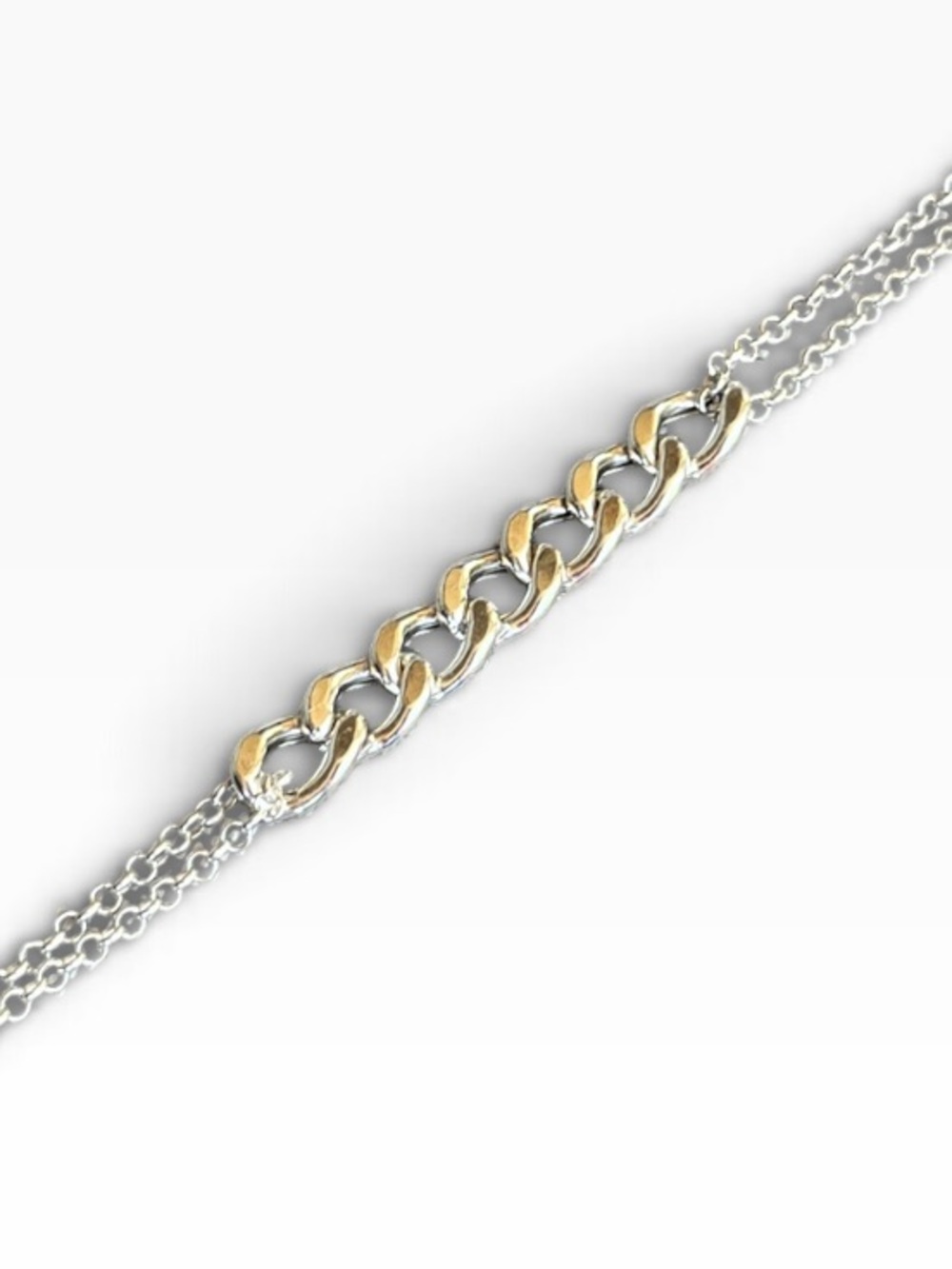 925 Silver Italy Chainlink Adjustable Bracelet